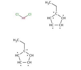 Bis(ethylcyclopentadienyl)hafnium(IV) dichloride (CAS 78205-93-3) - chemical structure image