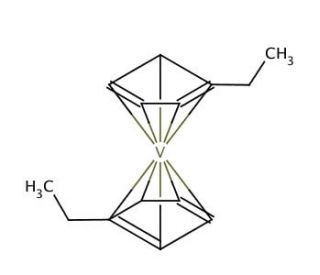 Bis(ethylcyclopentadienyl)vanadium(II) (CAS 55940-04-0) - chemical structure image