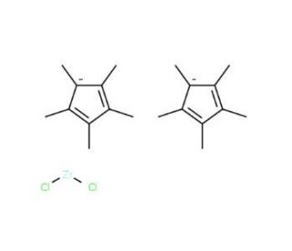 Bis(pentamethylcyclopentadienyl)zirconium dichloride (CAS 54039-38-2) - chemical structure image