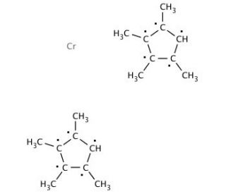 Bis(tetramethylcyclopentadienyl)chromium(II) (CAS 82066-37-3) - chemical structure image
