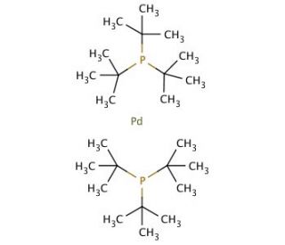 Bis(tri-tert-butylphosphine)palladium(0) (CAS 53199-31-8) - chemical structure image