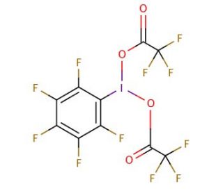 [Bis(trifluoroacetoxy)iodo]pentafluorobenzene (CAS 14353-88-9) - chemical structure image