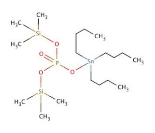 Bis[(trimethylsilyl)tributyl]stannyl phosphate (CAS 74785-85-6) - chemical structure image
