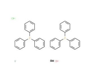 Bis(triphenylphosphine)iridium(I) carbonyl chloride (CAS 14871-41-1) - chemical structure image