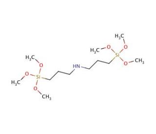 Bis[3-(trimethoxysilyl)propyl]amine (CAS 82985-35-1) - chemical structure image
