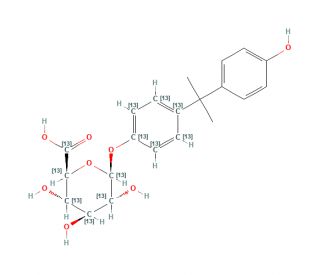 Bisphenol A-13C12 &beta;-D-Glucuronide (CAS 1313730-08-3) - chemical structure image