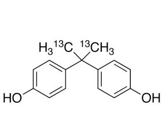 Bisphenol A-13C2 (CAS 263261-64-9) - chemical structure image