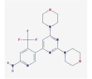 BKM120 (CAS 944396-07-0) - chemical structure image