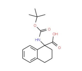 Boc-1-amino-1,2,3,4-tetrahydro-naphthalene-1-carboxylic acid (CAS 898404-93-8) - chemical structure image
