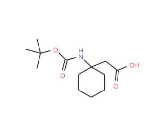 Boc-1-amino-cyclohexane acetic acid (CAS 187610-56-6) - chemical structure image