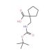 Boc-1-aminomethyl-cyclopentane carboxylic acid (CAS 204514-22-7) - chemical structure image