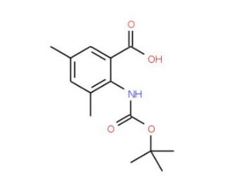 Boc-2-amino-3,5-dimethylbenzoic acid (CAS 669713-57-9) - chemical structure image