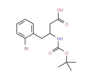 Boc-2-bromo-D-beta-homophenylalanine (CAS 765263-36-3) - chemical structure image