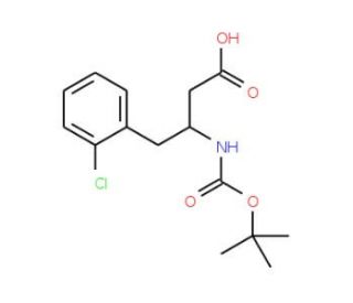 Boc-2-chloro-D-beta-homophenylalanine (CAS 218608-93-6) - chemical structure image