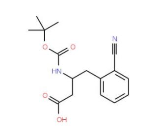 Boc-2-cyano-L-beta-homophenylalanine (CAS 270065-83-3) - chemical structure image