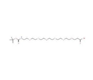 Boc-21-amino-4,7,10,13,16,19-hexaoxaheneicosanoic acid (CAS 882847-13-4) - chemical structure image