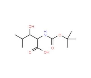 Boc-(2R,3S)-2-amino-3-hydroxy-4-methylpentanoic acid - chemical structure image
