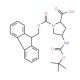 Boc-(2S,4S)-4-amino-1-Fmoc-pyrrolidine-2-carboxylic acid (CAS 221352-74-5) - chemical structure image