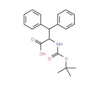 Boc-3,3-diphenyl-D-alanine (CAS 117027-46-0) - chemical structure image