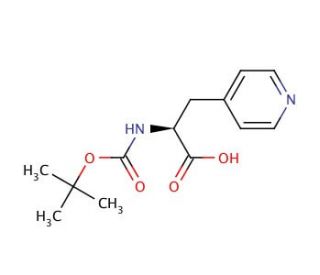 Boc-3-(4-pyridyl)-Ala-OH (CAS 37535-57-2) - chemical structure image