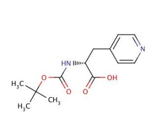 Boc-3-(4-pyridyl)-D-Ala-OH (CAS 37535-58-3) - chemical structure image