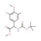Boc-3,5-diiodo-L-tyrosine methyl ester (CAS 128781-80-6) - chemical structure image