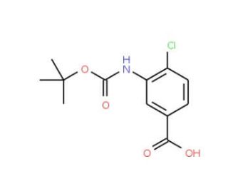Boc-3-amino-4-chlorobenzoic acid (CAS 160450-12-4) - chemical structure image