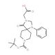 Boc-3-carboxymethyl-1-phenyl-1,3,8-triazaspiro[4.5]decan-4-one (CAS 180386-35-0) - chemical structure image