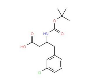 Boc-3-chloro-L-beta-homophenylalanine (CAS 270596-39-9) - chemical structure image