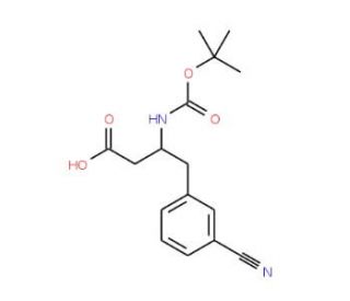 Boc-3-cyano-D-&beta;-homophenylalanine (CAS 269726-83-2) - chemical structure image