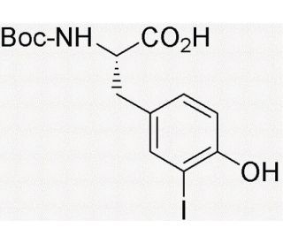 Boc-3-iodo-L-tyrosine (CAS 71400-63-0) - chemical structure image