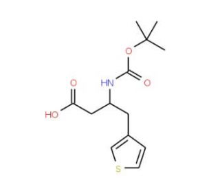 Boc-(3-thienyl)-D-&beta;-homoalanine (CAS 269726-92-3) - chemical structure image
