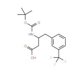 Boc-3-trifluoromethyl-D-beta-homophenylalanine (CAS 269726-74-1) - chemical structure image