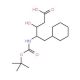 Boc-(3S,4S)-4-amino-3-hydroxy-5-cyclohexylpentanoic acid (CAS 98105-45-4) - chemical structure image
