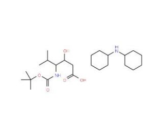Boc-(3S,4S)-4-amino-3-hydroxy-5-methylhexanoic acid dicyclohexylammonium salt (CAS 204192-31-4) - chemical structure image