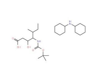 Boc-(3S,4S,5S)-4-amino-3-hydroxy-5-methylheptanoic acid dicyclohexylammonium salt (CAS 204199-26-8) - chemical structure imag