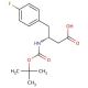 Boc-4-fluoro-D-beta-homophenylalanine (CAS 218609-00-8) - chemical structure image