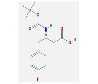 Boc-4-fluoro-L-beta-homophenylalanine (CAS 218608-97-0) - chemical structure image