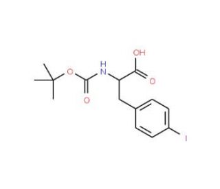 Boc-4-iodo-DL-phenylalanine (CAS 103882-09-3) - chemical structure image