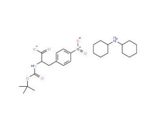 Boc-4-nitro-L-phenylalanine dicyclohexylammonium salt (CAS 102185-42-2) - chemical structure image