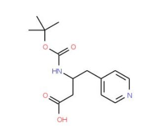 Boc-(4-pyridyl)-D-beta-homoalanine (CAS 269396-68-1) - chemical structure image
