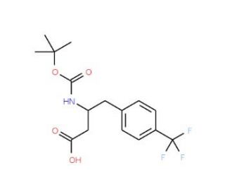 Boc-4-trifluoromethyl-L-beta-homophenylalanine (CAS 270065-80-0) - chemical structure image
