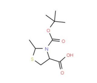 Boc-(4S,2RS)-2-methylthiazolidine-4-carboxylicacid - chemical structure image