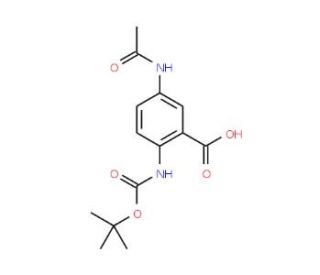 Boc-5-acetamido-2-aminobenzoic acid - chemical structure image