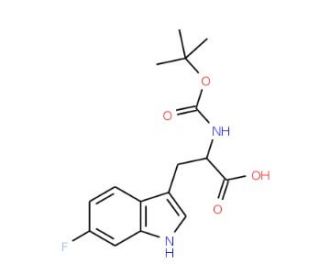 Boc-6-fluoro-DL-tryptophan - chemical structure image