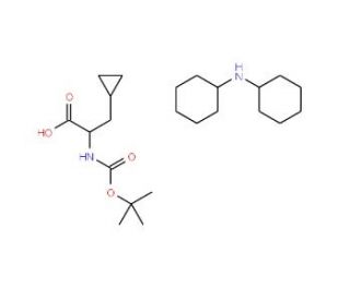 Boc-Ala(beta-cyclopropyl)-OH dicyclohexylammonium salt (CAS 89483-06-7) - chemical structure image