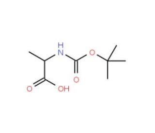 Boc-Ala-OH (CAS 15761-38-3) - chemical structure image