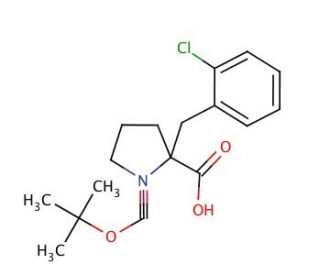 Boc-&alpha;-(2-chlorobenzyl)-DL-Pro-OH (CAS 351002-86-3) - chemical structure image