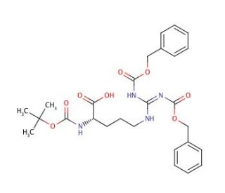 Boc-Arg(Z)<sub>2</sub>-OH (CAS 51219-19-3) - chemical structure image