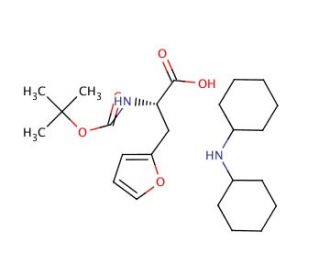 Boc-&beta;-(2-furyl)-Ala-OH (dicyclohexylammonium) salt (CAS 331730-08-6) - chemical structure image